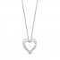 Hallmark Diamonds Heart Necklace 1/2 ct tw Sterling Silver 18"