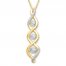 Unstoppable Love Necklace 1/6 ct tw Round 10K Yellow Gold