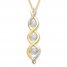 Unstoppable Love Necklace 1/6 ct tw Round 10K Yellow Gold