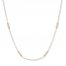 Rectangle Station Necklace 14K Yellow Gold 16"-18" Adjustable