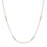 Rectangle Station Necklace 14K Yellow Gold 16"-18" Adjustable