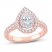 Diamond Engagement Ring 1 ct tw Pear/Round 14K Rose Gold