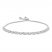 White Lab-Created Sapphire Bolo Bracelet Sterling Silver