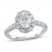 Lab-Created Diamonds by KAY Engagement Ring 1-3/4 ct tw Oval/Round-Cut 14K White Gold