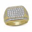 Men's Octagon Diamond Ring 2 ct tw 10K Yellow Gold