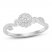 Diamond Flower Ring 1/4 ct tw Round-cut Sterling Silver