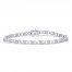 Diamond Fashion Bracelet Sterling Silver 7.5"