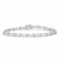 Diamond Fashion Bracelet Sterling Silver 7.5"