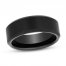 8mm Wedding Band Tungsten Carbide Black PVD