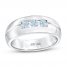 Men's First Light Diamond Wedding Band 5/8 ct tw Round-cut 14K White Gold