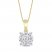 Diamond Necklace 1/4 ct tw 10K Yellow Gold 18"