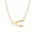 Sideways Wishbone 14K Yellow Gold Necklace