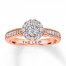 Leo Engagement Ring 3/4 ct tw Diamonds 14K Rose Gold