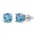 Swiss Blue Topaz Stud Earrings Sterling Silver