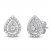 Diamond Pear Earrings 1/5 ct tw Round-cut Sterling Silver
