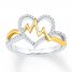 Heartbeat Ring 1/8 ct tw Diamonds Sterling Silver/10K Gold