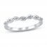 Diamond Wedding Band 1/20 ct tw Round-cut 10K White Gold