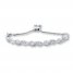Diamond Infinity Bolo Bracelet 1/2 ct tw Sterling Silver