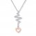 Heartbeat Necklace 1/10 ct tw Diamonds Sterling Silver/10K Gold