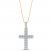 Diamond Cross Necklace 1/2 ct tw 10K White Gold