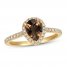 Le Vian Quartz & Diamond Ring 1/3 ct tw 14K Honey Gold