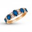 Le Vian Sapphire Ring 1/3 ct tw Diamonds 14K Strawberry Gold