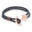 Men's Anchor Bracelet Leather & Stainless Steel