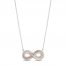 Hallmark Diamonds Necklace 1/10 ct tw Sterling Silver/10K Gold