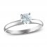 Diamond Solitaire Ring 1/4 carat Round-cut 14K White Gold