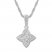 Diamond Necklace 1/4 ct tw Round-cut 10K White Gold