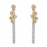 Diamond Earrings 1/5 ct tw 10K Two-Tone Gold
