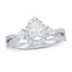 Neil Lane Premiere Diamond Engagement Ring 1-3/8 ct tw Princess/Round 14K White Gold