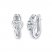 Heart Hoop Earrings 1/15 ct tw Diamonds Sterling Silver