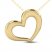 Heart Necklace 10K Yellow Gold 18"