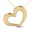 Heart Necklace 10K Yellow Gold 18"