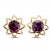 Le Vian Creme Brulee Amethyst Earrings 1/8 ct tw Diamonds 14K Strawberry Gold