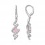 Lab-Created Pink Opal Earrings Sterling Silver