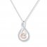 Infinity Necklace 1/8 ct tw Diamonds Sterling Silver/10K Gold