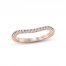 Monique Lhuillier Bliss Diamond Contour Wedding Band 1/4 ct tw Round-cut 18K Rose Gold