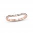 Monique Lhuillier Bliss Diamond Contour Wedding Band 1/4 ct tw Round-cut 18K Rose Gold