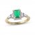 Emerald Ring 1/3 ct tw Diamonds 10K Yellow Gold