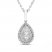 Forever Connected Diamond Necklace 1/5 ct tw Round/Pear Sterling Silver 18"