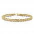 Double Rope Chain Bracelet 10K Yellow Gold 7.5"