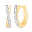 Diamond Hoop Earrings 1/4 ct tw 10K Yellow Gold