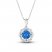 Le Vian Sapphire & Diamond Necklace 1/8 ct tw Diamonds 14K Vanilla Gold 18"