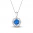 Le Vian Sapphire & Diamond Necklace 1/8 ct tw Diamonds 14K Vanilla Gold 18"