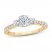 3-Stone Diamond Engagement Ring 1 ct tw Oval/Round 14K Yellow Gold