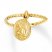 Dangle Ring Angel Charm 14K Yellow Gold