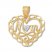 "Mom" Heart Charm 10K Yellow Gold