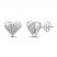 Diamond Heart Earrings 1/4 ct tw 10K White Gold